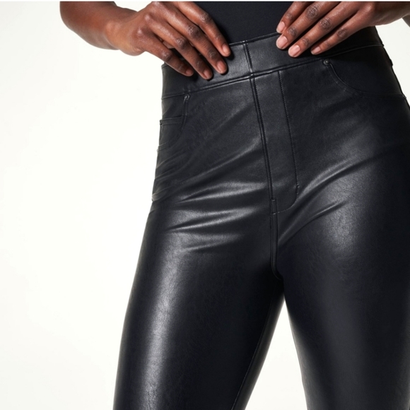 SPANX Leather-Like Ankle Skinny Pant - Picture 2 of 6